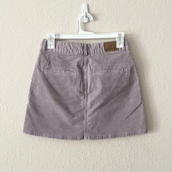 NWT American Eagle Hi Rise A-Line Skirt Lavender Purple Corduroy Size 0 - Picture 3 of 7